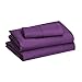 Amazon Basics Lightweight Super Soft Easy Care Microfiber 4 Piece Bed Sheets Set with 14-Inch Deep Pockets, Full, Plum, Solid