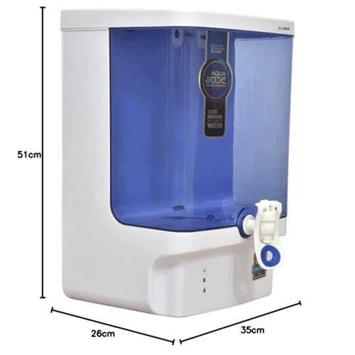 Image of Aqua Jade Advanced Water Purifier | RO + UV + UF + TDS Control | 10 Litre Capacity (White Blue)