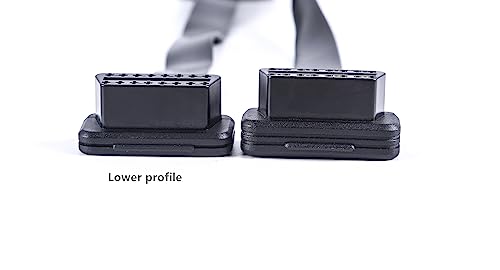 Image of YPP Low Profile OBD 2 OBD ii Male to Female Ribbon Extension Diagnostic Cable 16pins Connected Fully for Scan Tool Code Reader 1ft /30cm (Pack of 2)