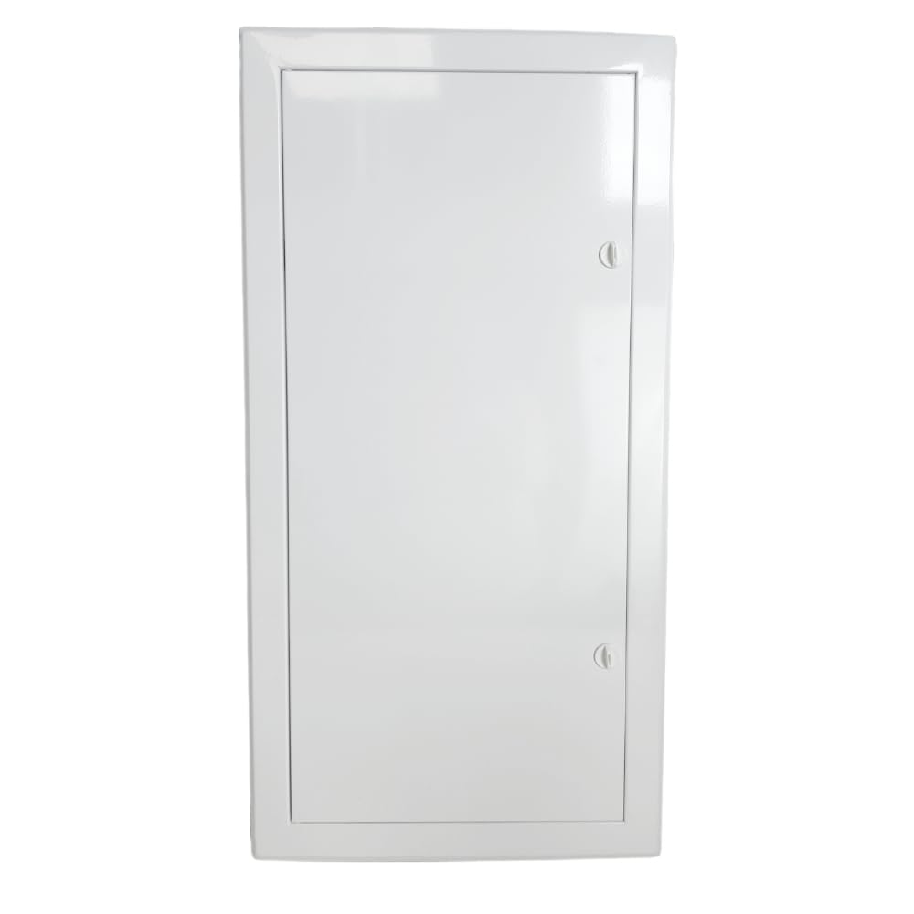 Doktorvolt Scatola di distribuzione a incasso, scatola di fusibili, scatola di distribuzione, alloggiamento in metallo, 90 moduli, 5 file, con porta bianca, IP30, IK07, per installazione in casa