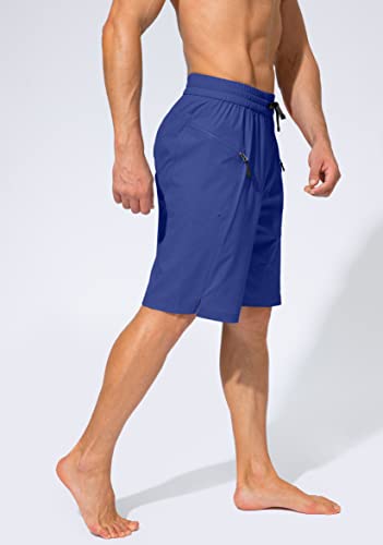 Image of Men's Swim Trunks Quick Dry Board Shorts with Zipper Pockets Beach Shorts Bathing Suits for Men - No Mesh Liner