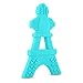 EZTOTZ Silicone Teether Made in USA Tower Teether Multi-Textured Soft Food Grade Silicone Great for Teething - BPA Free and Freezer Safe (Teal)