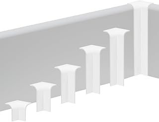 REESE Innenecke Weiß für Sockelleisten - 18 x 60 mm - passgenau - Profil München - Verbinder für Leisten - einfache Montage ohne Bohren