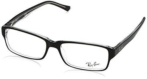 RAY BAN Authentic 5169 clear top black on transparent 2034,Designer Eyeglasses
