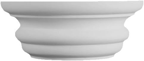 Decorative Interior Column - Half Capital 5½" H x 13⅜" W (One Half Included) - Made from Dense Architectural Polyurethane Compound for 7 inch Shaft