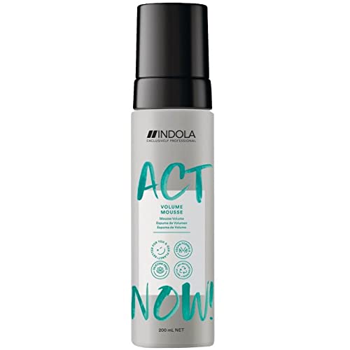 Volume Mousse Indola Act Now pour fixer la coiffure sans cartonner 200 ml