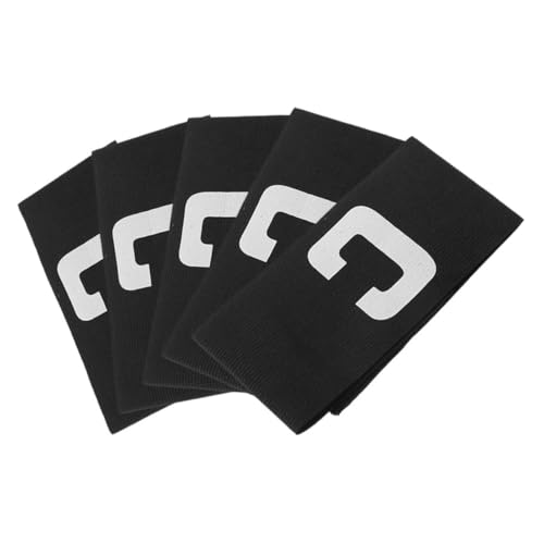 Happyyami 5個 調節可能な点サッカーチームキャプテンアームバンド 柔らかく快適な素材使用 バスケットボール対応 リーダーバンド チーム統一