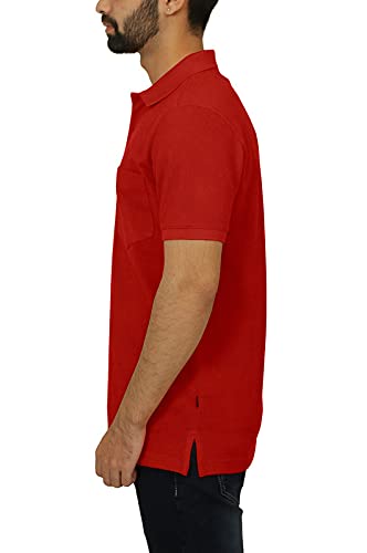 Image of Celsius Men's Half Sleeve Classic Solid Pique Polo with Pocket
