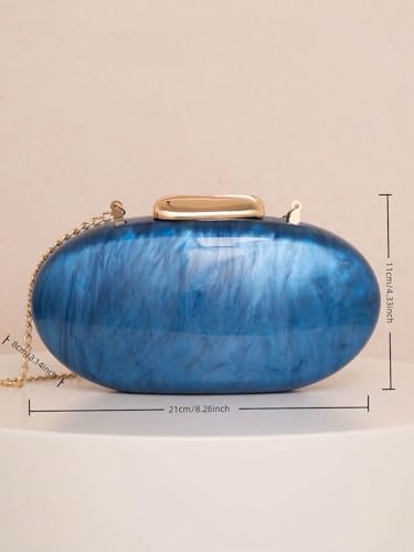 Acrylic Clutch Purse for Women Egg Shape Acrylic Handbags Cute Wedding Party Shoulder3