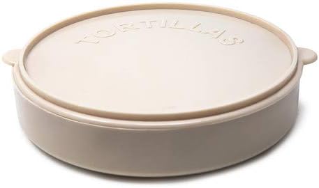 Tortilla keeper- Tortilla Warmer - Food Container - Perfect for Keeping Tortillas,Microwave Save. Plastic (Cream) 1 Southwest Style Towel