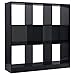 vidaXL Libreria con Scaffali e Scomparti Versatile Decorativa Arredo Casa Mensole Libri Mobile Espositore Nero Lucido in Truciolato