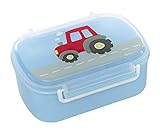 SIGIKID 25200 Brotzeitbox Traktor Brotzeitbox BPA-frei Mädchen und Jungen Lunchbox empfohlen ab 2 Jahren blau/rot