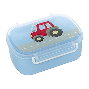 SIGIKID 25200 broodtrommel tractor broodtrommel BPA-vrij meisjes en jongens lunchbox aanbevolen vanaf 2 jaar blauw/rood