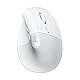 Logitech Lift Vertikale Ergonomische Maus, Kabellos, Bluetooth oder Logi Bolt USB-Empfänger, Leise Klicks, 4 Tasten, Kompatibel mit Windows/macOS/iPadOS, Laptop, PC - Weiß