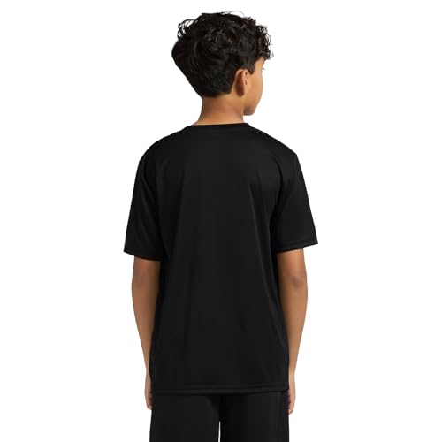 Boys' Lifestyle Short Sleeve Top, Slim-fit Shirt with Logo, Comfortable3