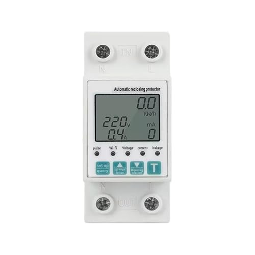 Compteur d'énergie et disjoncteur refermable 63A 220V avec minuterie intégrée