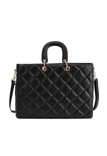 Lenna's Bolsa Transversal e de Mão Feminina Shopper Bag Casual Preta