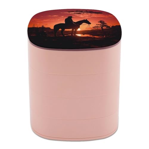 Boîte de rangement en cuir Cowboy West compacte pour bagues - 2