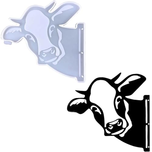 Molde De Resina De Cabeza De Vaca | Moldes Para Manualidades Con Cabeza De Vaca Para Resina Epoxi | Moldes De Silicona De Resina Epoxi De Animales Con Cabeza De Vaca, Silicona De Molde De Cabeza De Va