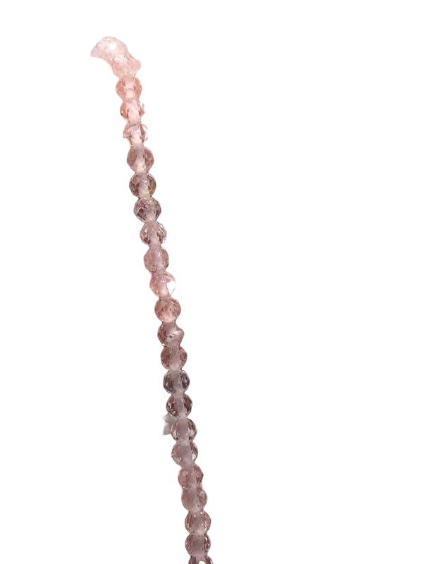 Topaze blanche naturelle perles rondes bracelet extensible mixte LKBEADS