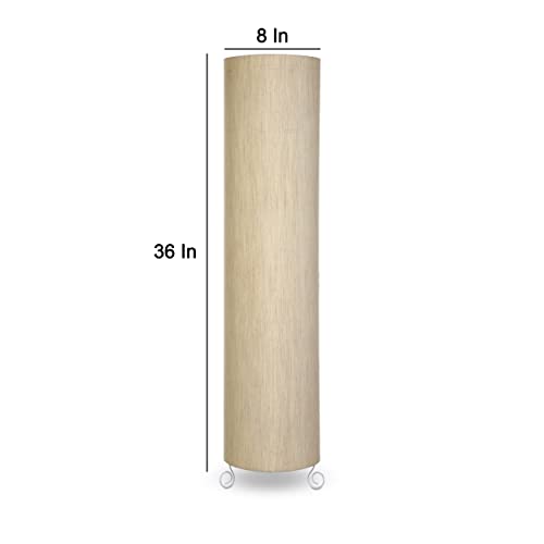 Image of Cotton Fabric Floor Lamp for Bedroom's Desk Lamp for LivingRoom, Bed Room, Office | Night Stand Dimmable Room Floor Lamp for Reading Corner Lamp | Bulb Included