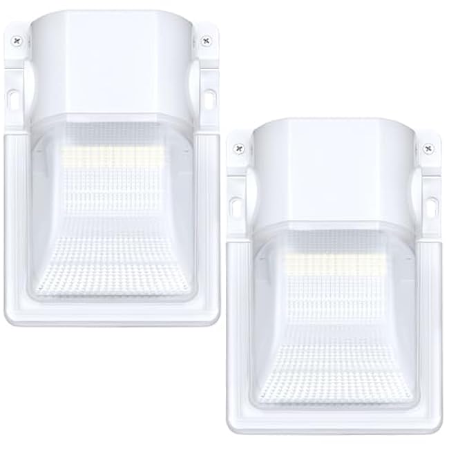 28W LED Wall Pack Light with Dusk to Dawn Sensor Outdoor Lighting,3200LM(150-250W Replacement),Waterproof Security Lights,5000K Daylight,2Pack