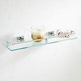 Signature Hardware 295795 Albury 19-5/8' Glass Bathroom Shelf - Chrome