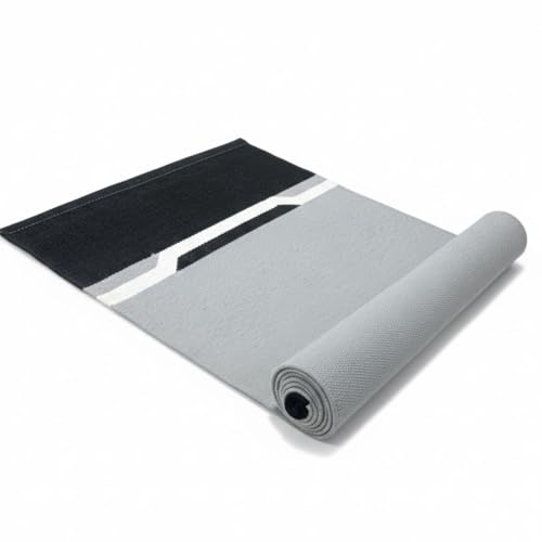 Image of Pure cotton anti-skid, machine wash yoga mat. 73inches x 24inches, 5mm thickness (5mm (Grey))