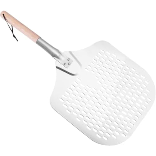 Raineed ピザピール ピザシャベル ピザ調理器具 アルミニウム合金 木製ハンドル付き ピザ作り パン焼きツール ピザターニングピール ピザパドル 調理用具 ピザ ケーキ パン 多用途 ベーキングツール 吊り下げ 台所 家庭用 業務用 調理器具 (63