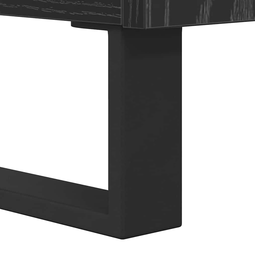 vidaXL Mobile TV con cassetto Rovere Nero 100 x 34,5 x 44,5 cm