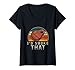 Femme Je ferais griller le steak barbecue barbecue barbecue barbecue rétro T-Shirt avec Col en V