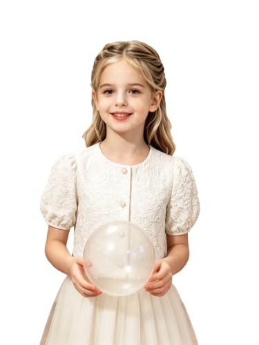Image of Yihuimin Girls Kids Casual Clothes Button Down Jacket Shurg Ivory 9-10 Years