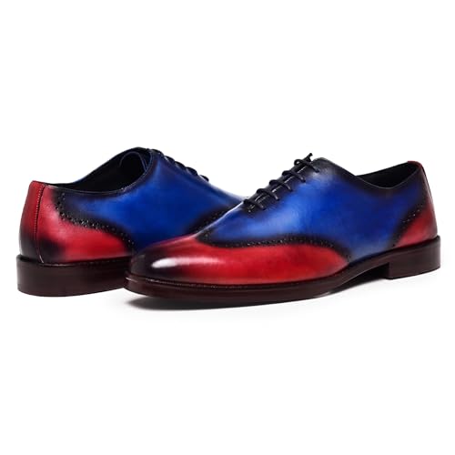 Image of Lethato Handcrafted Wholecut Oxford Men's Genuine Leather Lace Up Dress Shoes
