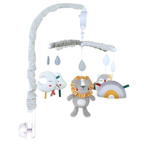 Mobile musical bébé anti-pleurs avec habillage souple pour lit de jeune enfant