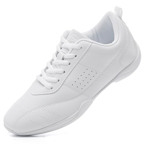 Image of DADAWEN Women's Cheerleading Dance Trainers Gym Sports Girls' Aerobics Shoes White New 5.5 UK