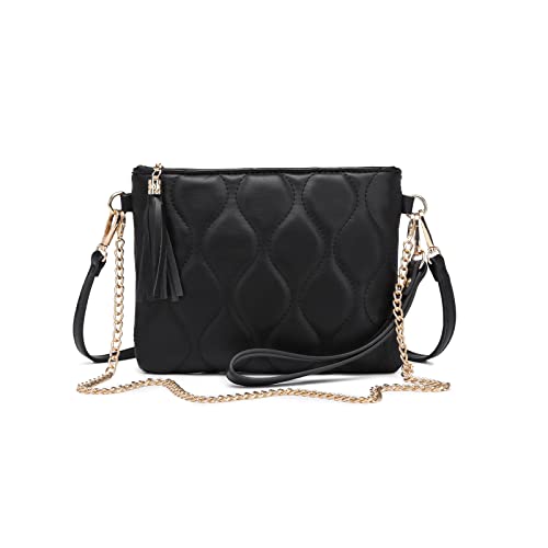 Miss Lulu Bolso Bandolera de Mujer con Correa Ajustable y Desmontable – Diseño Acolchado Moderno y Ligero para Uso Diario