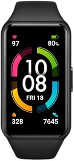 HONOR Band 6 Fitness Armband, 1,47'' AMOLED Display, Tracker mit Pulsuhr, Herzfrequenz- und SpO2-Überwachung, 2 Wochen Akkulaufzeit, 5ATM, Schrittzähler, Meteorite, Einheitsgröße, Schwarz