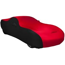 Coverking Custom Fit Car Cover for Select Ferrari Testarossa Models - Satin Stretch Red with Black Sides