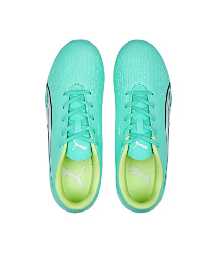 PUMA Ultra Play Firm Ground/Artificial Ground Soccer (Toddler/Little Kid/Big Kid) Electric Peppermint/Puma White/Fast Yellow 3.5 Little Kid M2