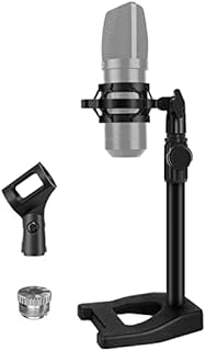 InnoGear Microphone Stand, Mic Stand Desk with Weighted Base Shock Mount 3/8