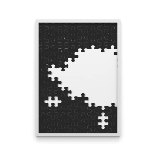 WIETRE Cornice puzzle 98 x 75 cm adatta per Ravensburger 2000 telaio in alluminio (bianco)