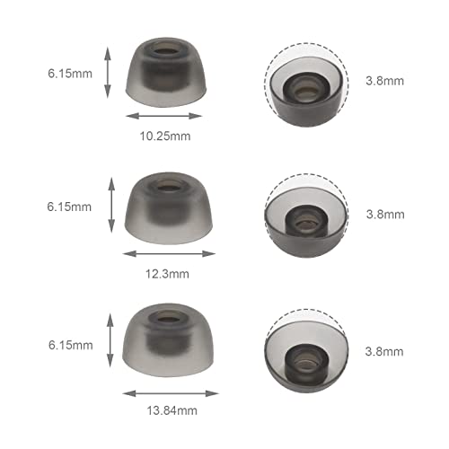 EMSea 6 works of Silicone Ear Buds Tips Replacement In-Ear Ear Sleeves Compatible with Jabra Elite 75t/ 65t/ Active/Sport Evolve Wireless Headphones S M L - Image 4