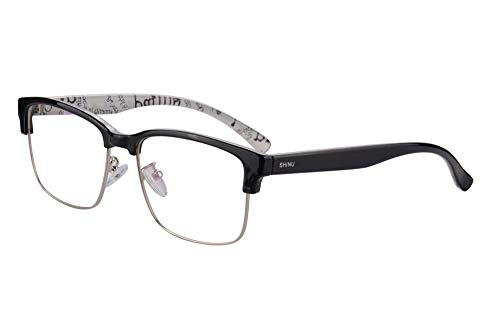 SHINU Progresivo Multifocus Gafas de Lectura para Computadora Gafas de Bloqueo de Luz Azul-RMG18(C2-up+1.50,down+3.50)