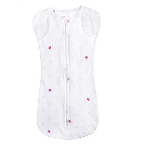 aden by aden + anais Snug Swaddle; 100% Cotton; Single; Newborn; 5-12 lbs 0â€“3 Months; Primrose Pink Stars