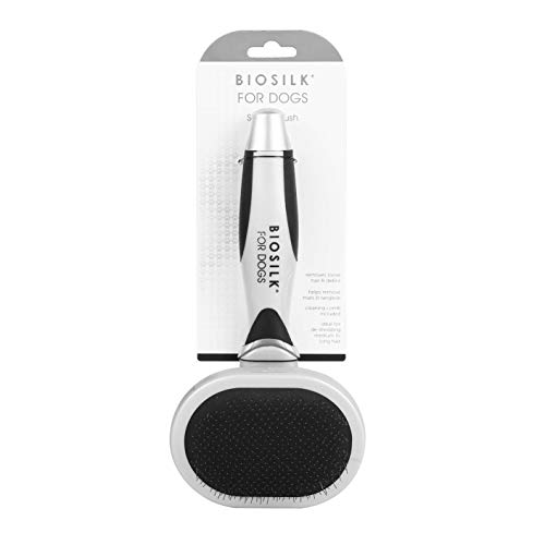 BioSilk for Pets Slicker Brush | Removes Mats, Tangles & Loose Hair with Minimal Effort & Comfort | Suitable for Long or Short Hair, Model Number: FF8559