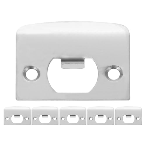 Ciieeo Placa de Cerrojo para Puerta de Garaje 1-5/8 Pulgadas Acero Inoxidable 6 Piezas Kit de Refuerzo de Puerta de Entrada Placas de Cierre y Relleno para Seguridad y Privacidad