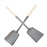 WEKADRIN 2 Stück Praktische Metall Ascheschaufel für Haushalt und Garten Leichte Verschleißfeste Reinigungsschaufel für Kohleasche Garten Kamin und Grill Multifunktional und Platzsparend