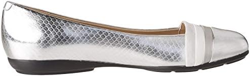 Geox Women's D Annytah A Ballet Flats, Silver Silver White C0434, 7 | Image 5
