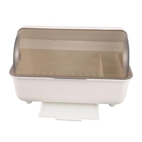 INOOMP Countertop Utensil Holder with Dustproof Cover Space Saving Dish Drainer Rack for Bowls Plates and Chopsticks Multifunctional Kitchen Storage for Organized Countertops