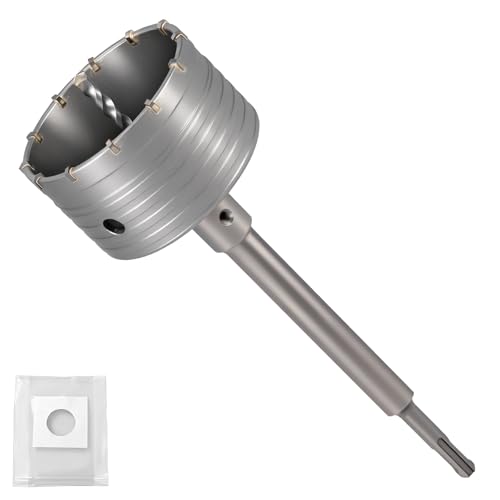 Professional 4 (100mm) Concrete Hole Saw 220mm SDS Plus & Dust Bag